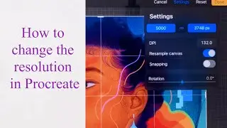 How to change the resolution in Procreate.