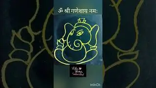 EASY & SIMPLE DRAWING OF GANPATI - SRI GANESH - ॐ श्री गणेशाय नमः #ganpati #ganesh #drawing #shorts