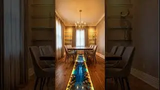 Luxury Epoxy River Floor Dining Room Renovation