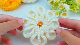 Easy Wool Flower Making | Beautiful Yarn Flower Craft | DIY Tutorial