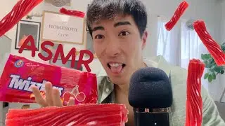 ASMR EATING LICORICE FROM 🇨🇦 #asmrsounds #asmreating  #chewy #asmr