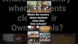 Students clean their own school and classrooms in Japan
