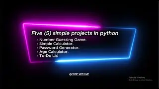 5 Easy Python Projects for Beginners – Build Real Apps with Just One File! (2025)