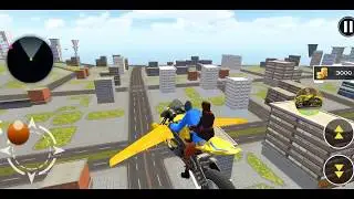 Real Flying Bike Taxi Simulator: Bike Driving Game