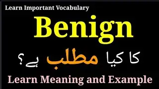 Benign Meaning in Urdu