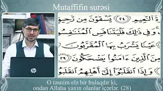 Mutaffifin(مطففين) surəsinin təcvidlə izahı və oxunuşu. İlkin Həsənzadə.