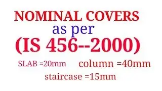 NOMINAL COVER AS PER (IS 456--2000)
