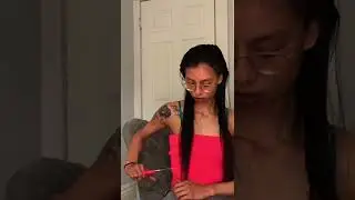 Cutting my hair with kitchen scissors!!!!!!!!!! Not a tutorial