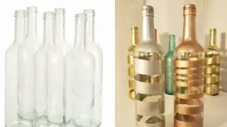 DIY Bottle Decoration Ideas with Spray Paint/Easy Bottle Craft