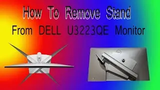 Как снять подставку с монитора Dell Ultra Sharp U3223QE 4K. Отсоединение подставки для монитора U...