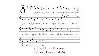 O ANTIPHON O Adonai sung on the 18th December (With subtitles)