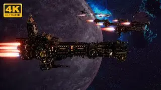 Adeptus Mechanicus &ndash; 2 na 2, wielka bitwa &ndash; jakość 4K &ndash; Battlefleet Gothic Armada
