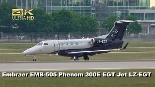 Embraer EMB-505 Phenom 300E from EGT Jet LZ-EGT arrival at Munich Airport MUC EDDM