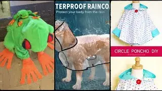 Diy rancoat | Raincoat craft| Frogg toggs rain suit | Rain poncho diy | diy dog rain suit