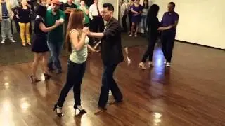 Salsa lessons at Stevens Steak House