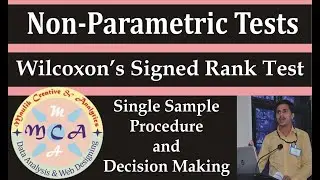 Wilcoxon's Signed-Rank Test: Single Sample Procedure (In Hindi)
