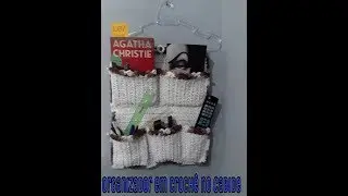Organizador em crochê no cabide muito fácil. Habacuque 3 - 19.