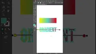 How to Apply Gradient Colors to Text with Eyedropper Tool in Adobe Illustrator #design