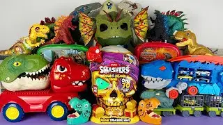 Jurassic World Unboxing Review Asmr Colorful Dinosaur T-rex Dilophosaurus Velociraptor Blue Spino