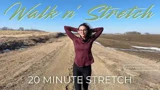 20 Minutes - STRETCHES TO DO WHILE WALKING - (non yoga stretch!)