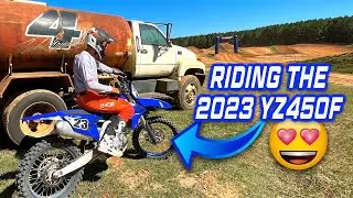 RIDING THE 2023 YZ450F AT THE GOAT FARM😍