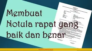 Cara Membuat Notula Rapat || Pembahasan Soal Uji Kompetensi Keahlian Manajemen Perkantoran