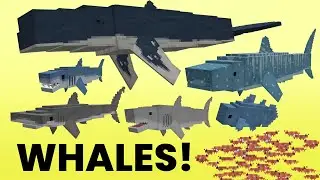 Judging whales in Minecraft for 8 minutes (Deep Blue Mod)