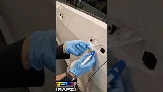 Satisfying  - Door cup pre cut templates on a full door install. #fypシ #asmr #shorts #shortsvideo