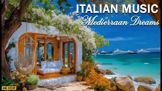 Nostalgic Italian Dreams 🎶🌊 Relaxing Mediterranean Music & Sunset Over Lake Como 4K