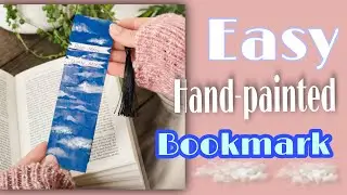 easy bookmark☁️ #clouds #bookmark #beautiful #trending #painting #easy
