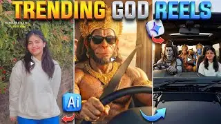 Bhagwan Ji Car Chala Rahe Hai 🙏 | God Support In Car 🚗 | Instagram Trending AI Viral Reel Editing 