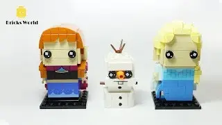 LEGO Frozen 2  Brickheadz sets  41617 Elsa & 41618 Anna & Olaf  Disney Princess Speed Build