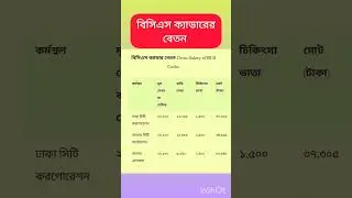 বিসিএস ক্যাডারের বেতন| bcs cadre salary in Bangladesh #bcs #salary
