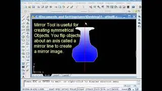 AutoCAD Tutorial on how to use the Mirror Tool