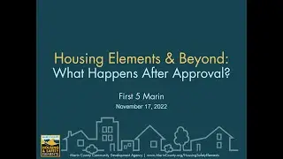County of Marin/First 5 Marin: Housing Elements & Beyond (English)