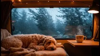 TRAPPED in a VIOLENT STORM ⛈️ Solo Female Van Life & Dog (Stealth Camping ASMR)