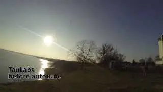 Quadcopter first  flight + taulabs autotune