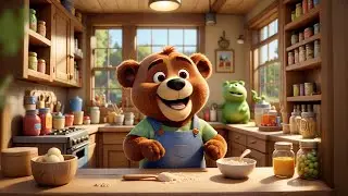Benny Bear Bakes a Pie | Bear Song for Kids | Cooking Rhymes and Learning Songs