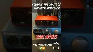 Free trick to have more inputs to record! Combining inputs of multiple audio interfaces.