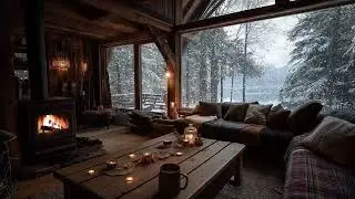 Cozy Winter Snowfall Ambience ❄️ Soft Music for Sleep, Study & Focus