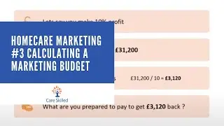 Homecare Marketing #3   Calculating a Marketing Budget (5 mins)