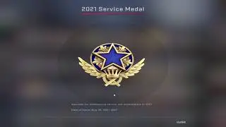 Service Medal 2021 blue