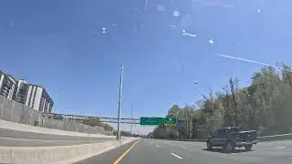 Driving on 395 from Alexandria to Arlington, VA, USA