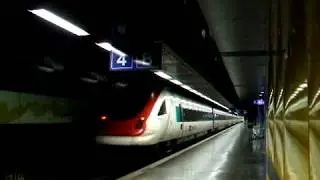 Geneva Airport railway station - Train departing - 11 May 2006