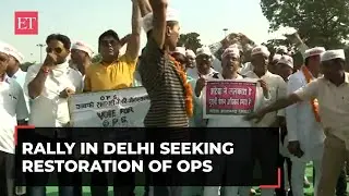 Government employees hold rally in Delhi seeking restoration of old pension scheme