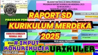 Aplikasi Raport SD (Sekolah Dasar) Kurikulum Merdeka 2025 Kokurikuler Versi 3 #nilaikokurikuler
