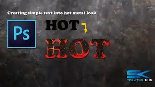 Hot metal look Effect on a text Adobe Photoshop CC2019 tutorial #Adobe #PhotoshopCC #GraphicDesign