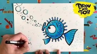 #DrawWithRob 46 Puffer Fish
