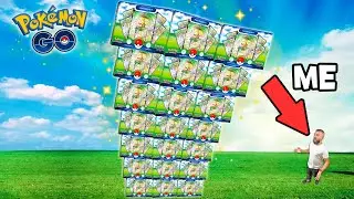 I Opened a TOWER of POKEMON GO Boxes!
