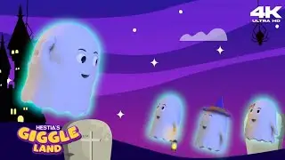 Пять маленьких привидений 👻 | Жутковатая детская песенка на Хэллоуин | Весёлая детская песенка